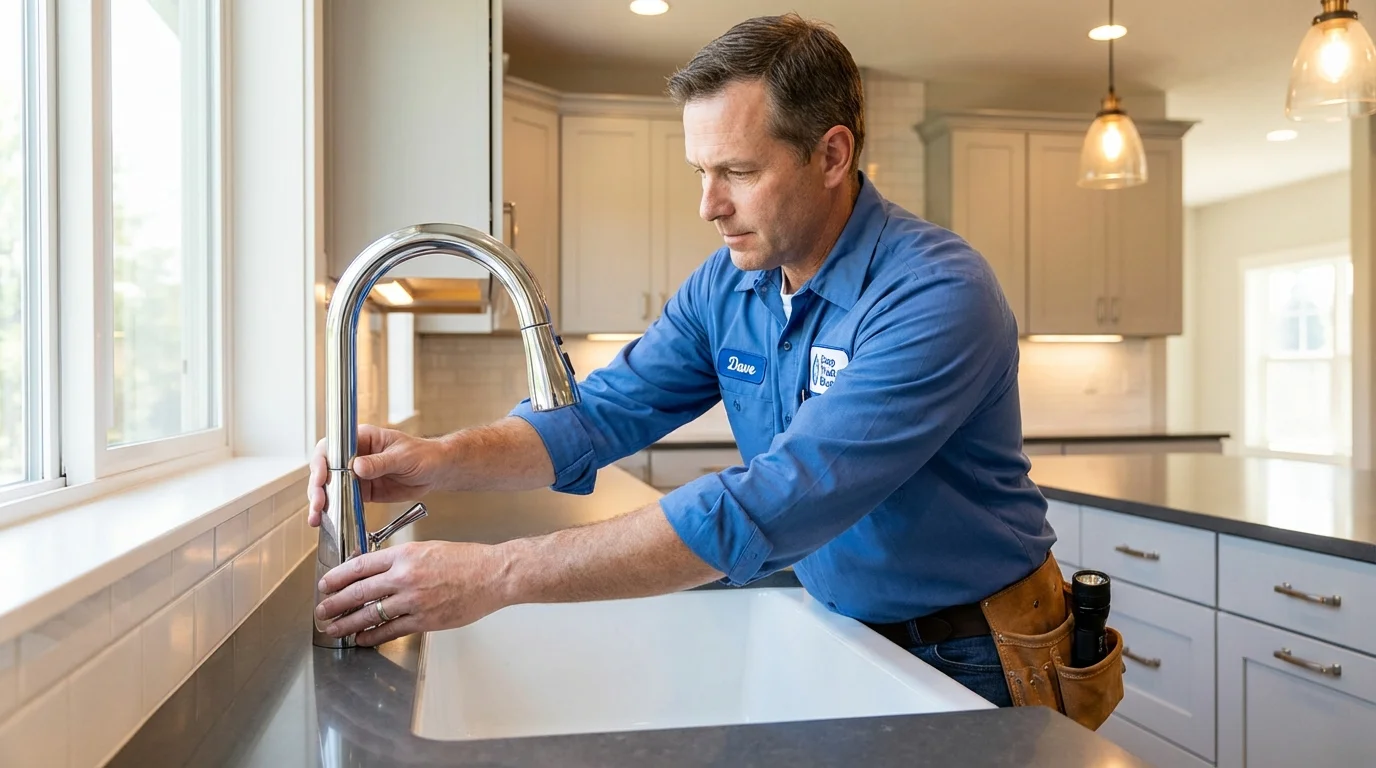 Kitchen faucet installation by Johns Plumbing LLC in Pinetops